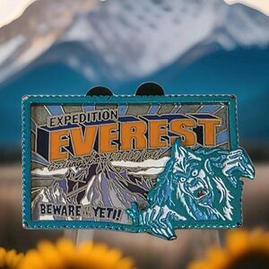 Disney Expedition Everest Beware of the Yeti Postcard Trading Pin 2008 Monster
